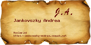 Jankovszky Andrea névjegykártya