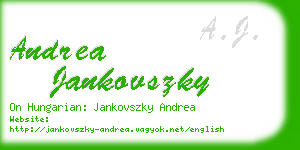 andrea jankovszky business card